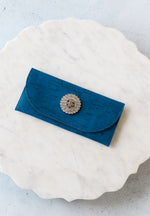 Lucky Penny Wallet Accuquilt Kit Rustic Sapphire Cork