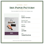 Product Specifications – Iris Paper Pattern
