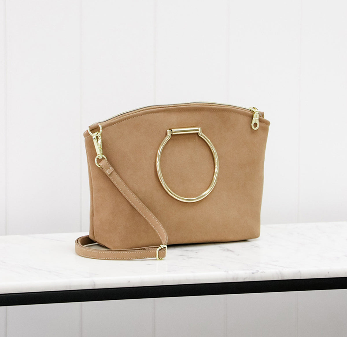 Mary Collection Kit Field Tan Microsuede