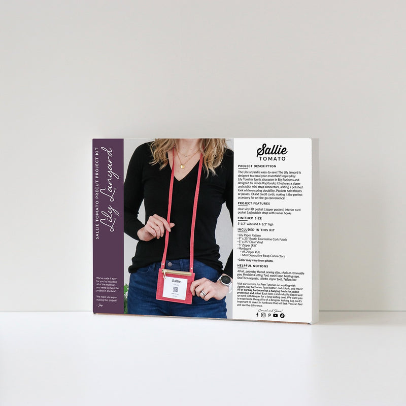 Lily Lanyard Kit Rustic Tourmaline Cork Fabric