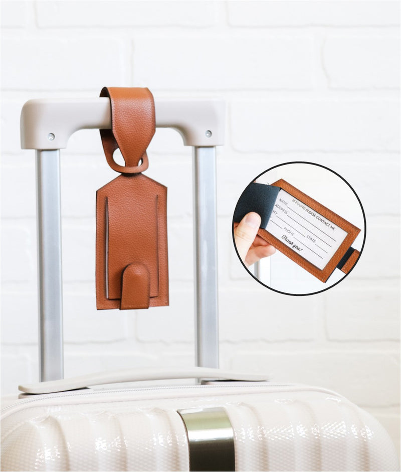 Luggage Tag Kit - Hazelnut Pebble