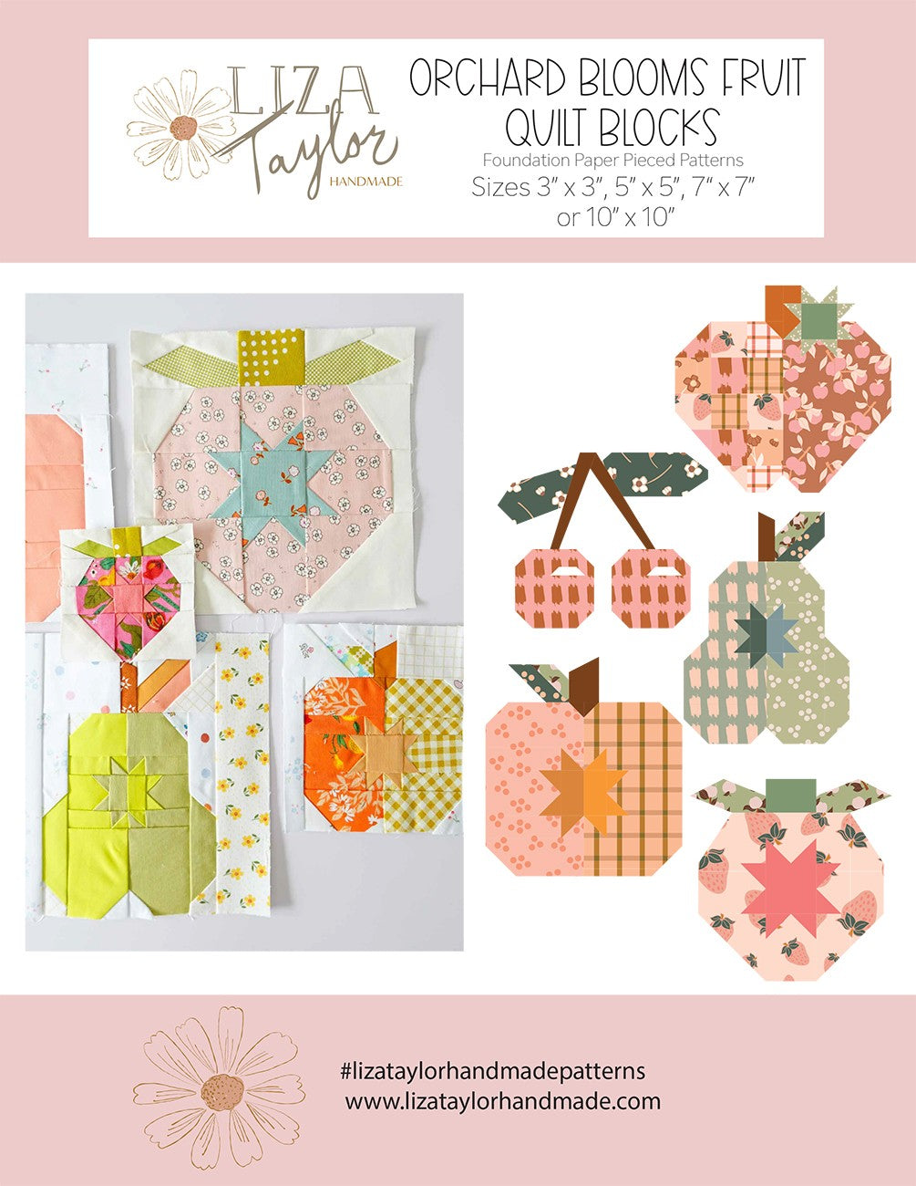 Orchard Blooms Fruit Quilt Blocks