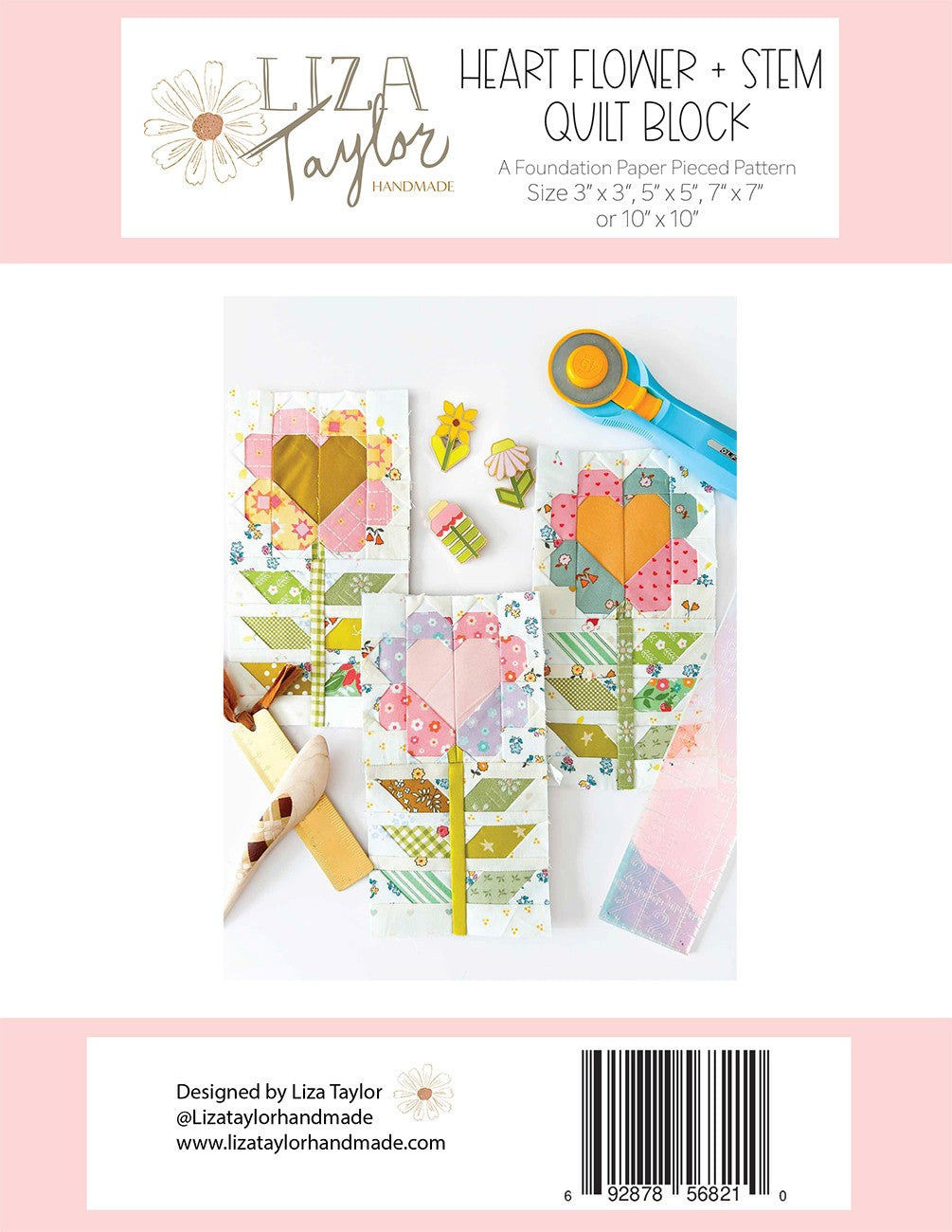 Heart Flower FPP Pattern