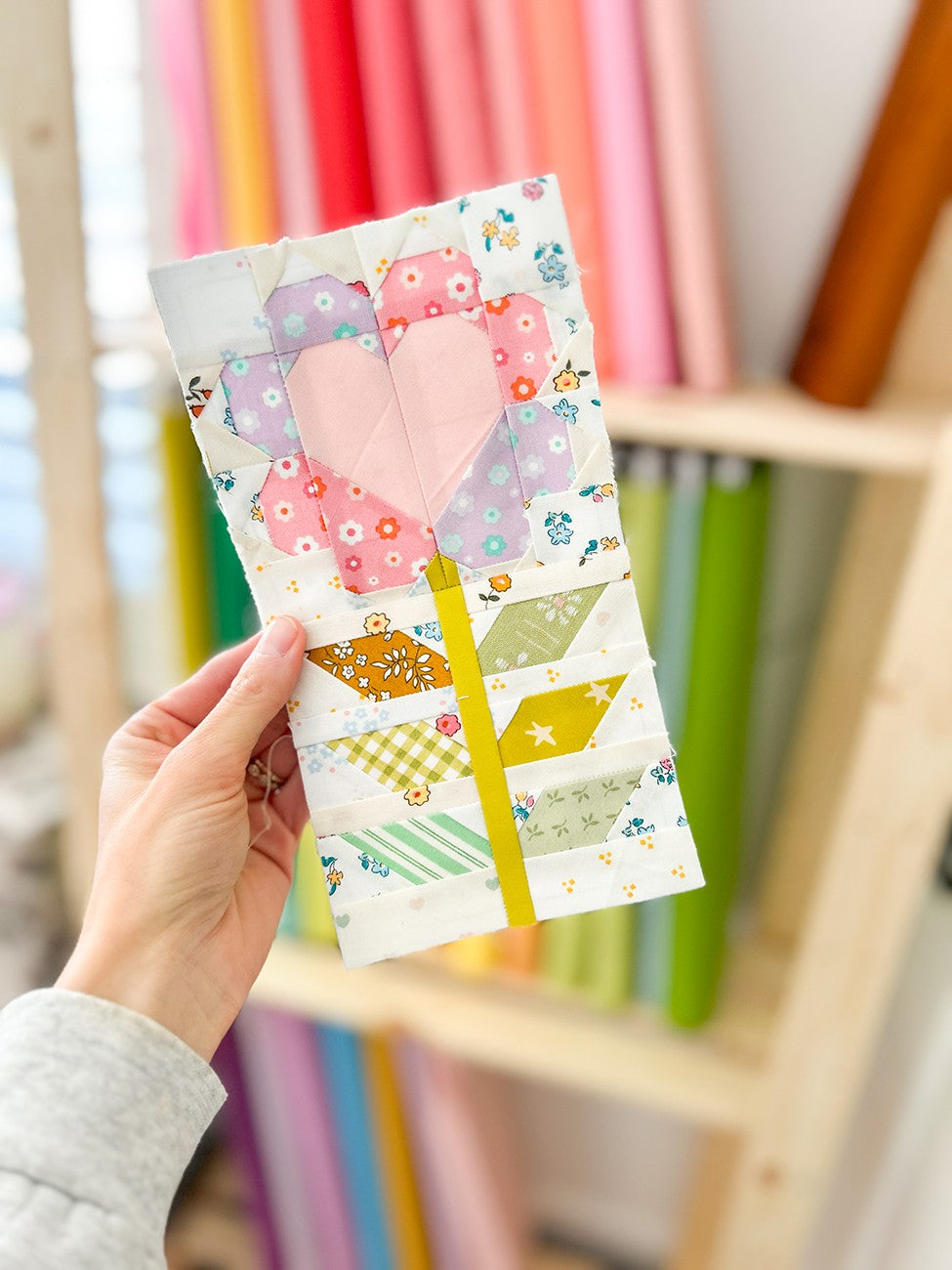 Heart Flower FPP Pattern