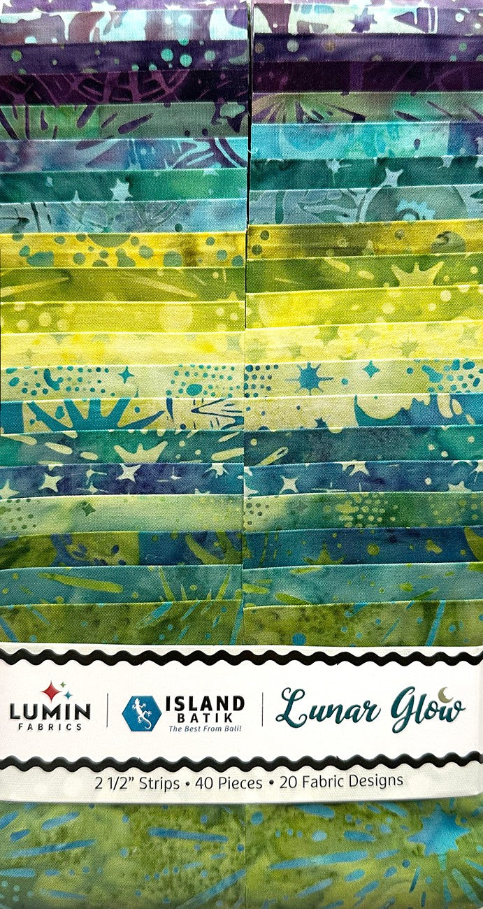 2.5in Strips Lunar Glow 40pcs 2 Pieces of Each Print