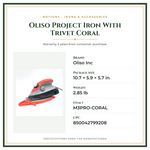 Product Specifications – Oliso Project Iron With Trivet Coral