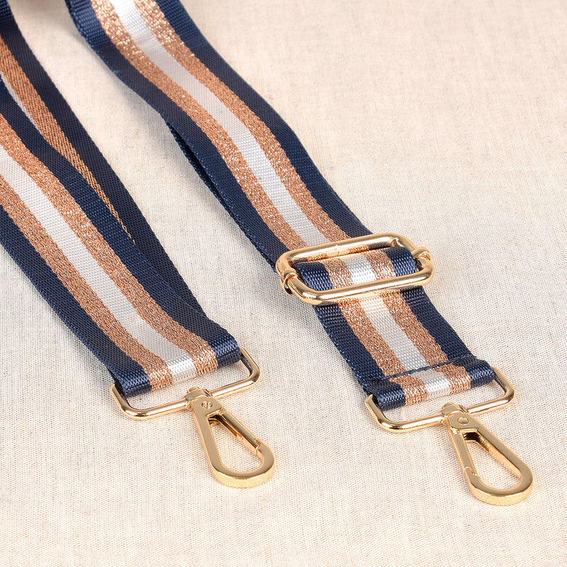 Adjustable Shoulder Strap Navy Gold White