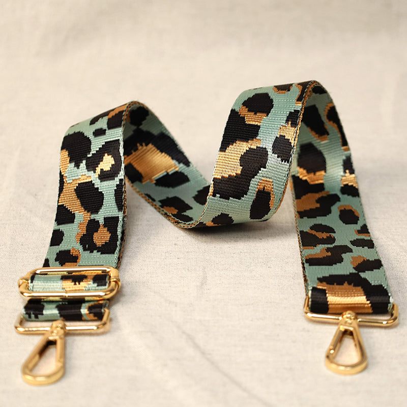 Adjustable Shoulder Strap Mint Leopard