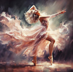 Ballet Dancer Panel 17in x 17in