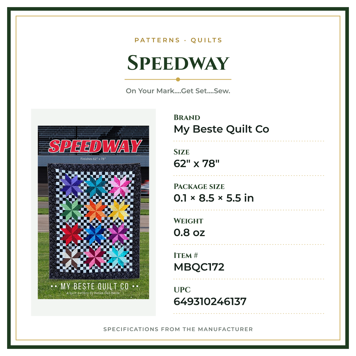 Product Specifications – Speedway