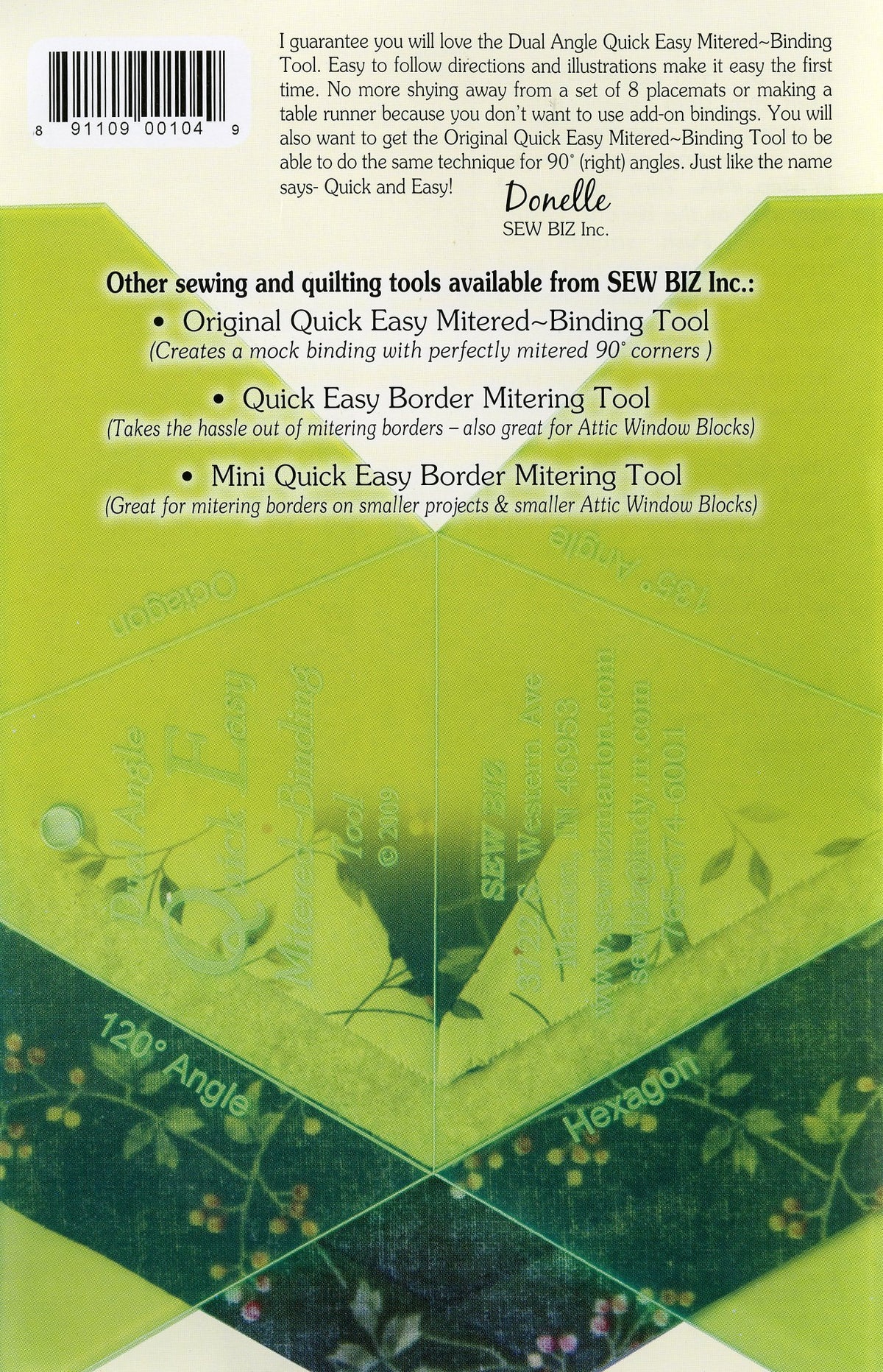 Dual Angle Quick Easy Mitered Binding Tool