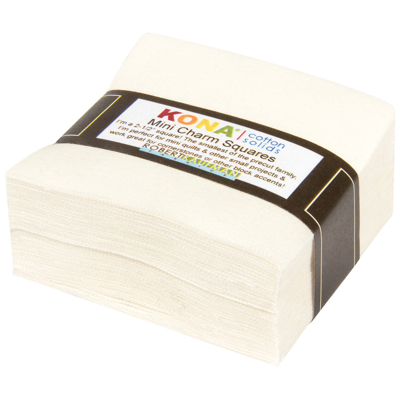 2.5in Mini Squares Kona Cotton All Snow 84pcs