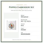 Product Specifications – Poppies Embroidery Kit