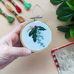Winter Botanical Ornament Embroidery Kit
