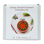 Holiday Wreath Ornament Embroidery Kit