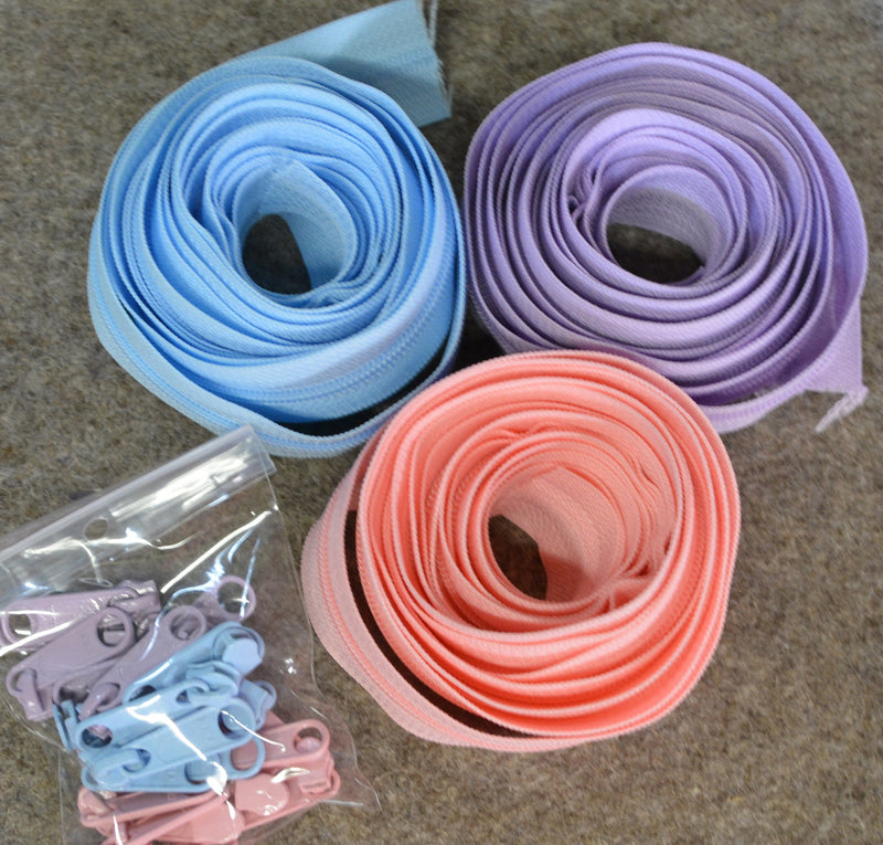Zipper Trio Cotton candy