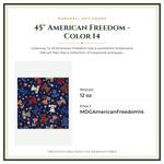 Product Specifications – 45" American Freedom - Color 14