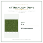 Product Specifications – 45" Blended - Olive