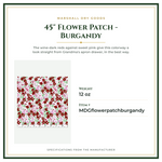 Product Specifications – 45" Flower Patch - Burgandy