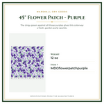 Product Specifications – 45" Flower Patch - Purple