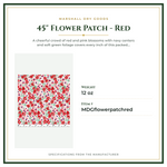 Product Specifications – 45" Flower Patch - Red