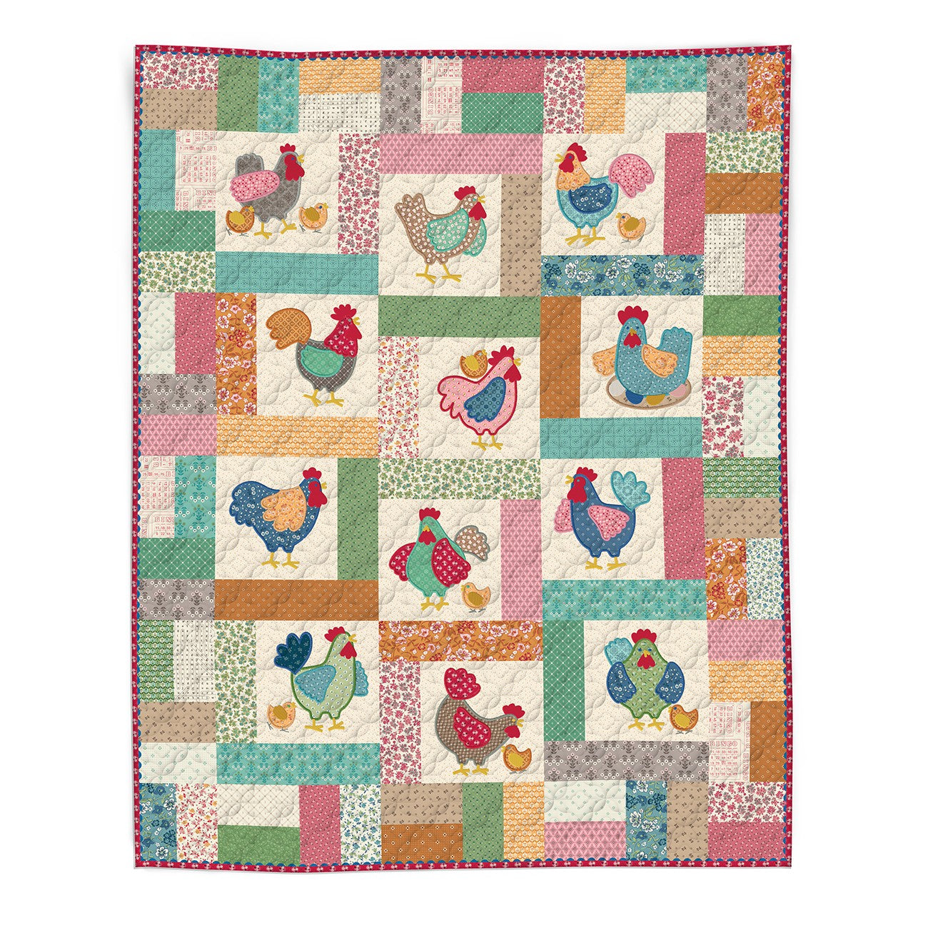 Chicken Salad Quilt by Lori Holt - Machine Embroidery USB