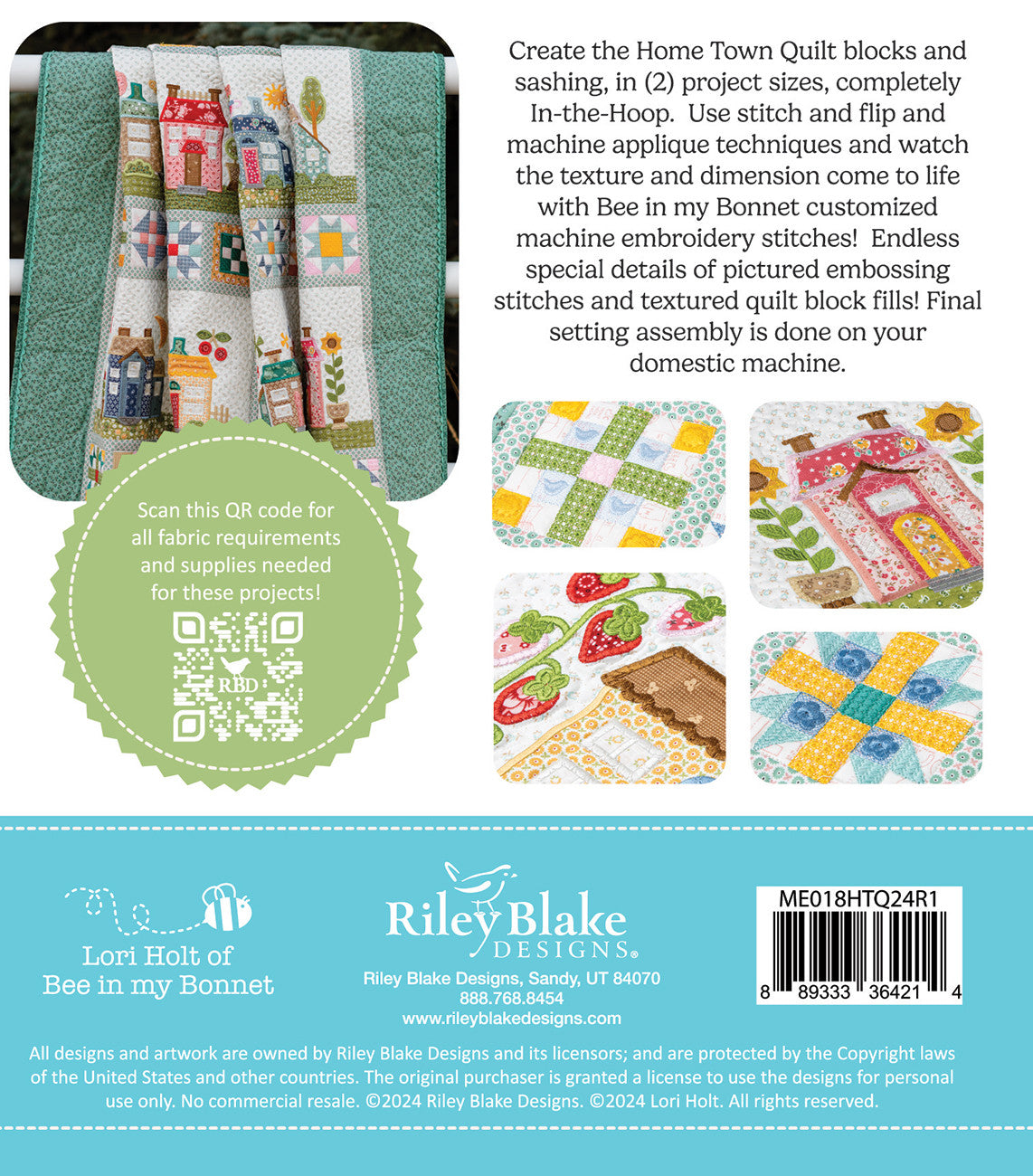 Home Town Quilt Projects - Machine Embroidery USB