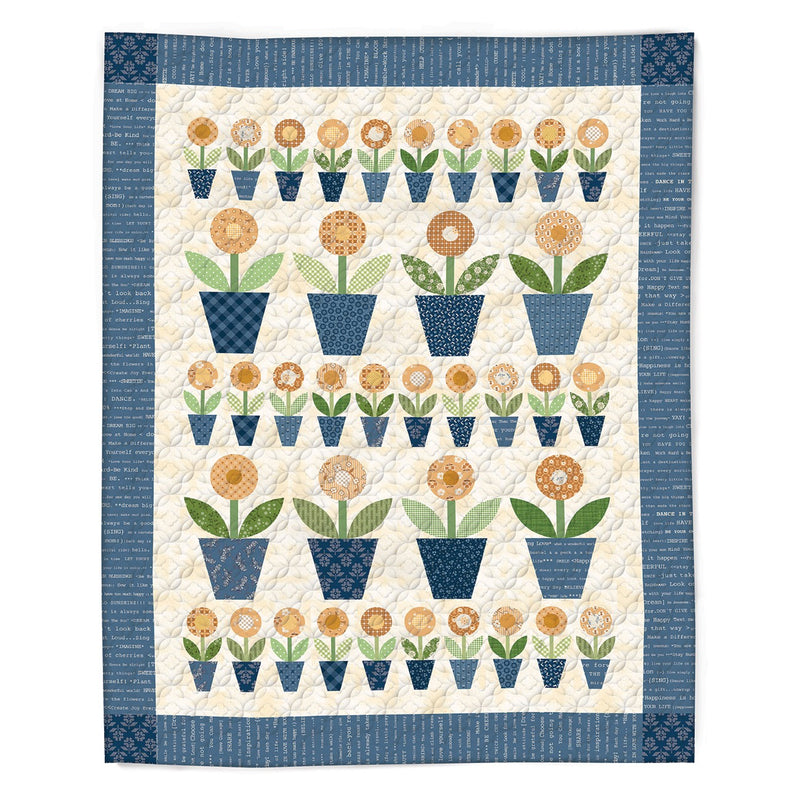 Potted Daisy Quilt by Lori Holt - Machine Embroidery USB