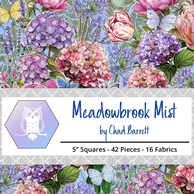 Meadowbrook Mist 42pcs, 2-4 Pieces of Each Print