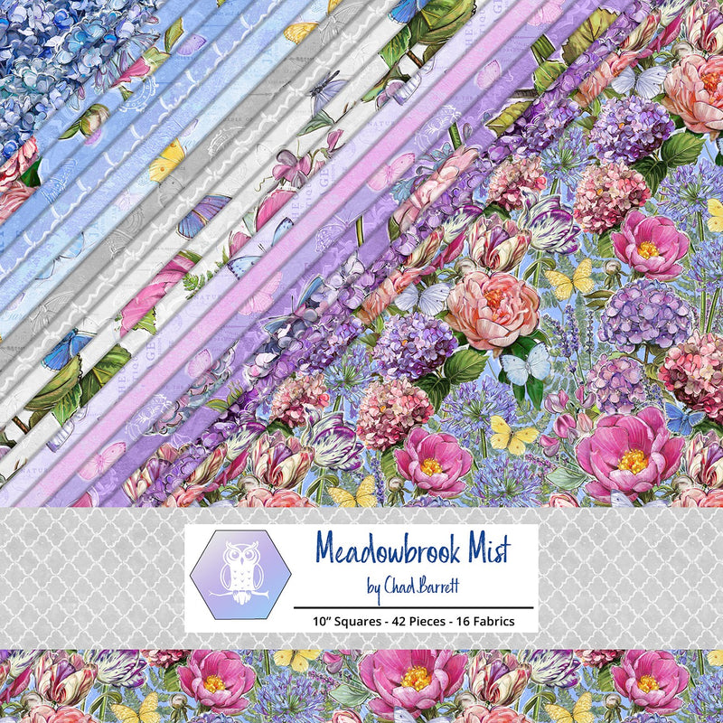 Meadowbrook Mist 42pcs, 2-4 Pieces of Each Print