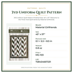 Product Specifications – 3yd Uniform Quilt Pattern