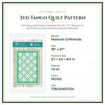 Product Specifications – 3yd Tango Quilt Pattern