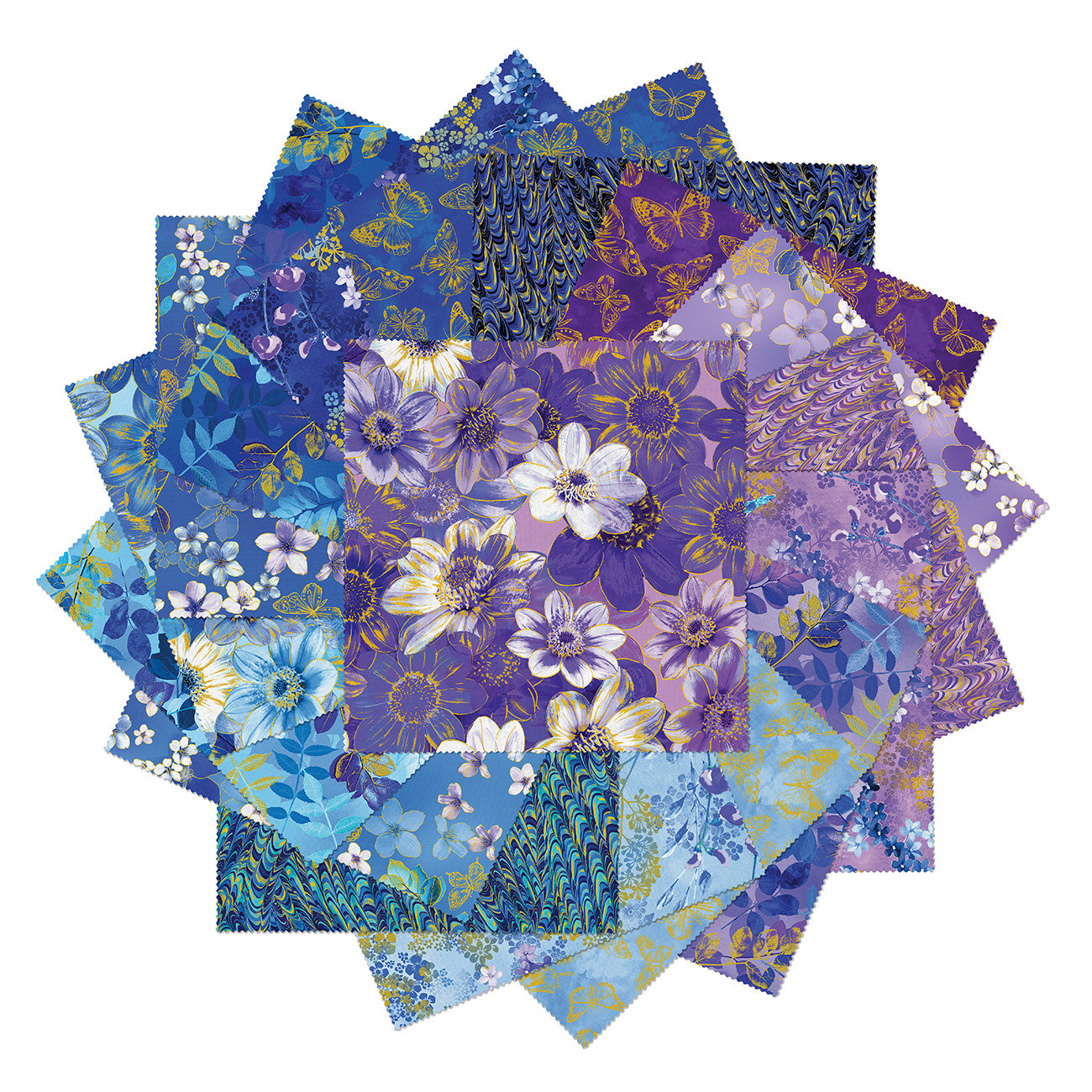 10in Squares Metallic Impressions 42pcs/bundle