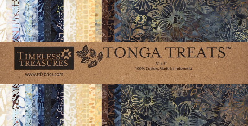 5in Squares Tonga Batik Luna, 20pcs/bundle