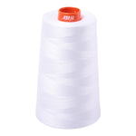Aurifil Mako 50wt Cotton Thread, 6452yd Cone — 2024 White