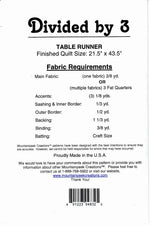 Divided By 3 Table Runner