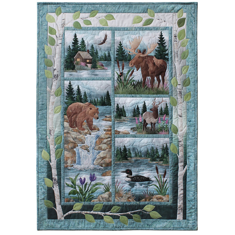 Among the Birches Kit 34 3/4in x 47 3/4in, binding & pattern set included