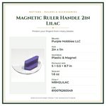 Product Specifications – Magnetic Ruler Handle 2in Lilac