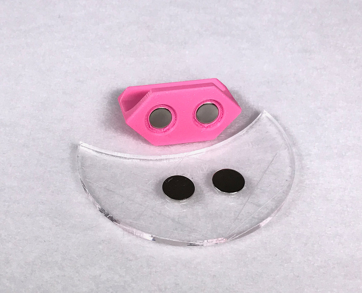 Magnetic Ruler Handle 2in Pink