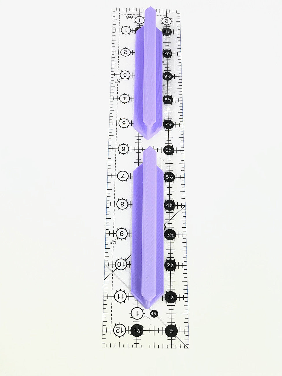 Magnetic Ruler Handle 5in Lilac