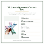 Product Specifications – XL Jumbo Quilting Clamps 6pk