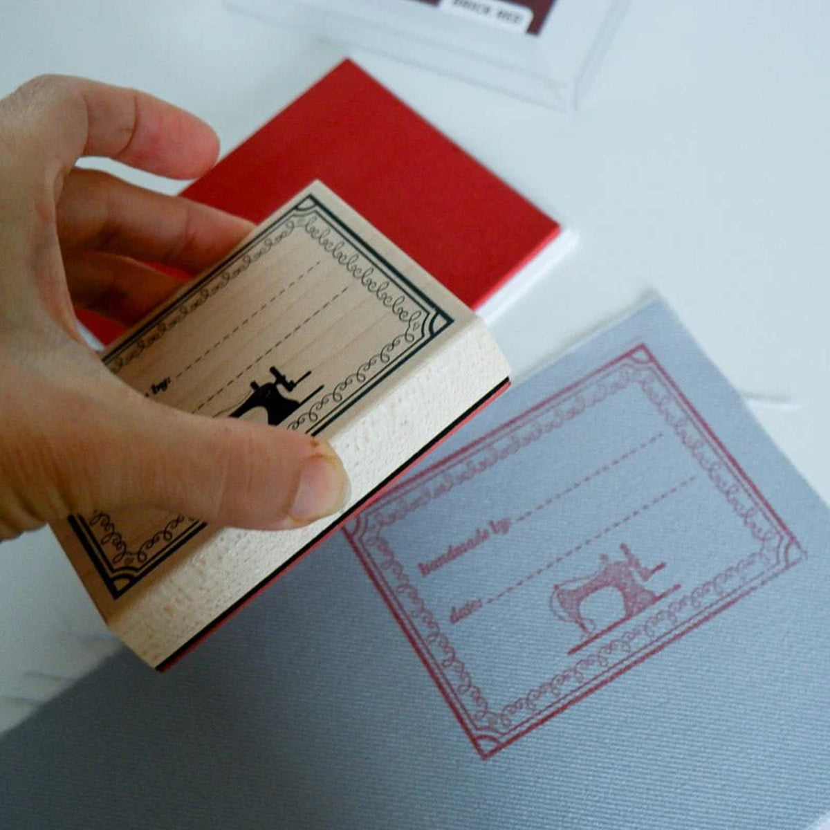 Handmade By Fabric Stamp