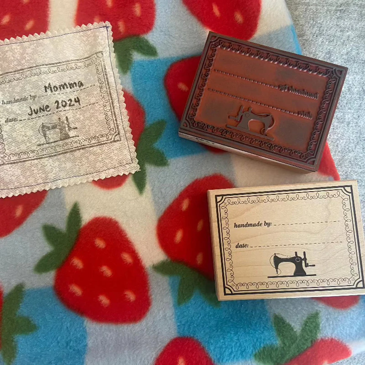 Handmade By Fabric Stamp