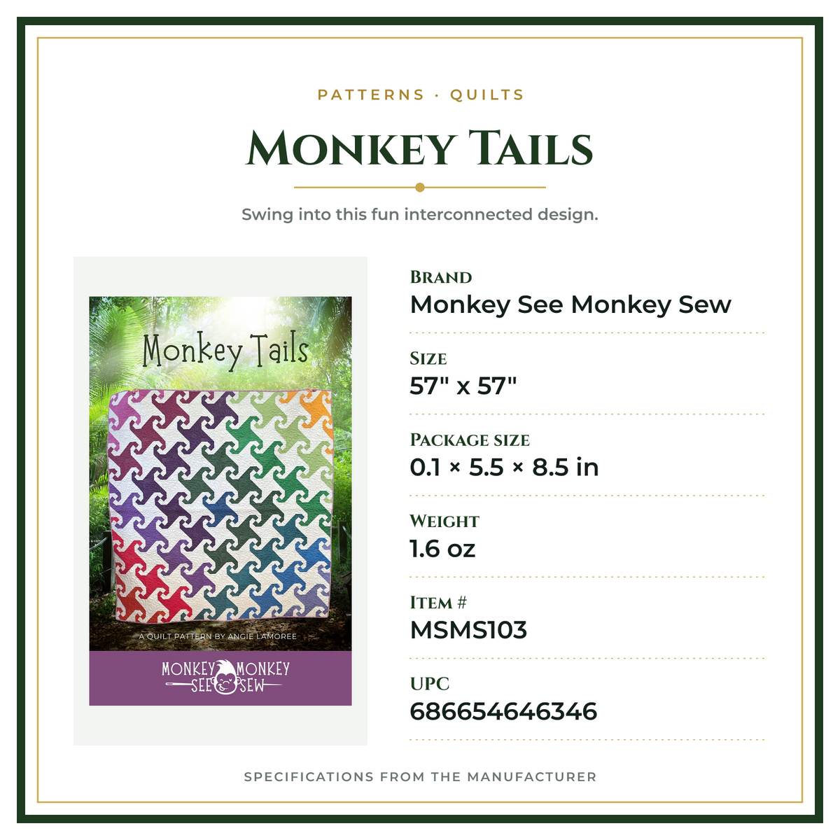 Product Specifications – Monkey Tails