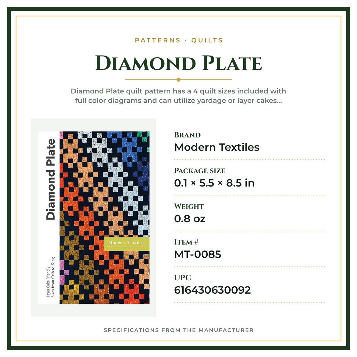 Product Specifications – Diamond Plate