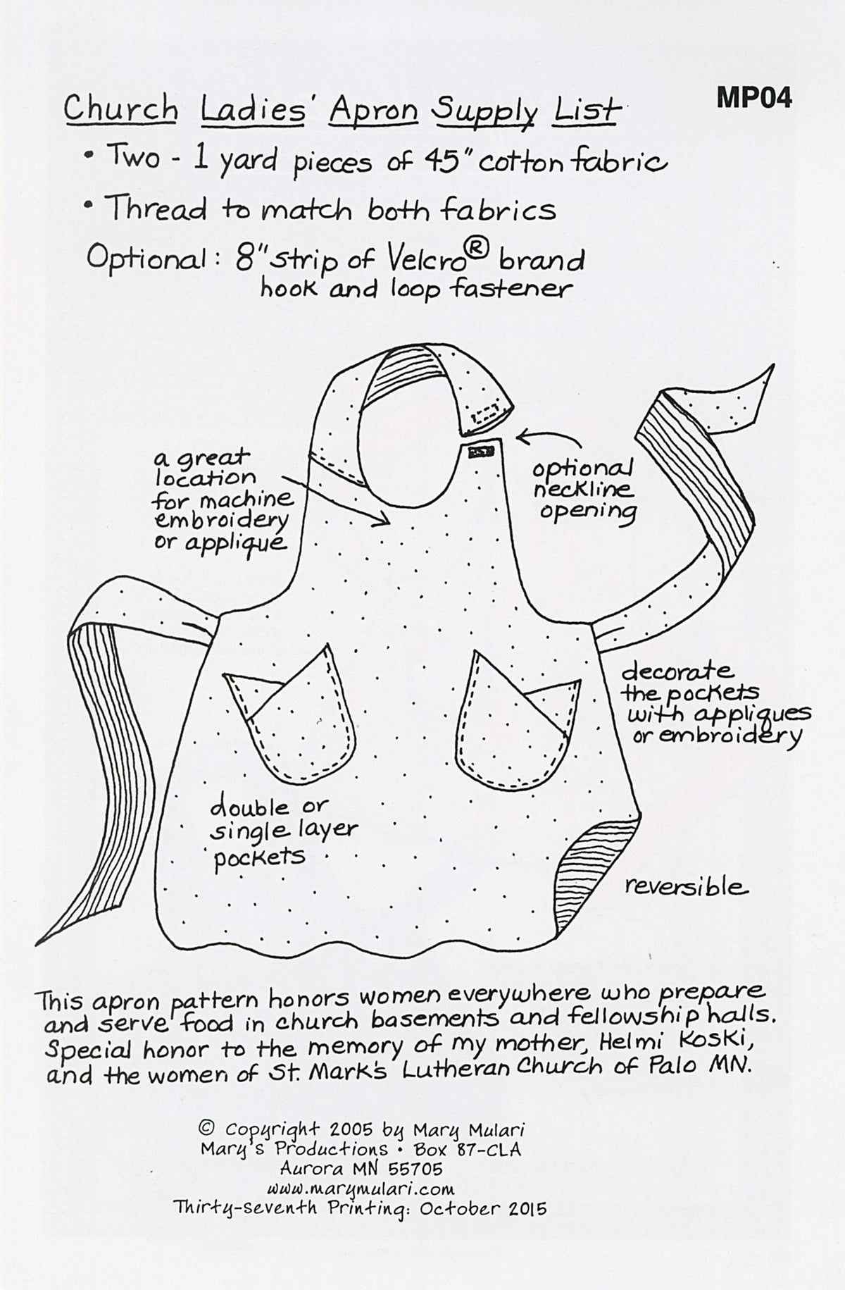 Church Ladies Apron
