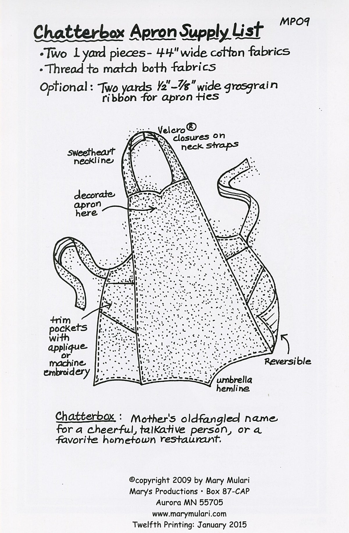 Chatterbox Apron