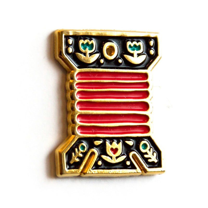 Embroidery Bobbin Enamel Pin