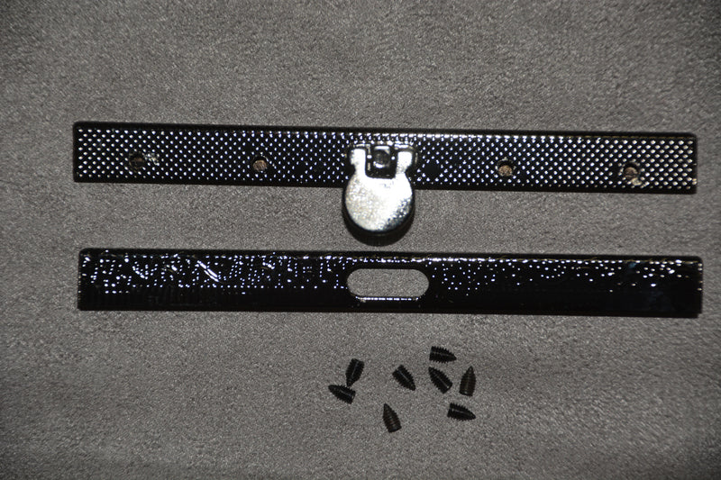 Small Embossed Black Wallet Clasp