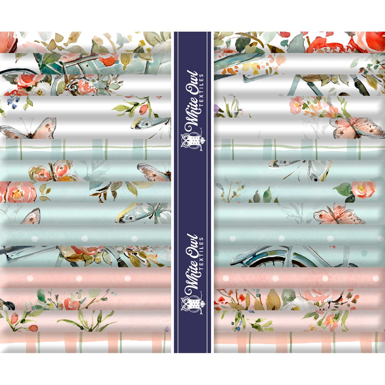 Fat Quarters, Nottingham Rose, 15pcs, 1 Piece of Each Print